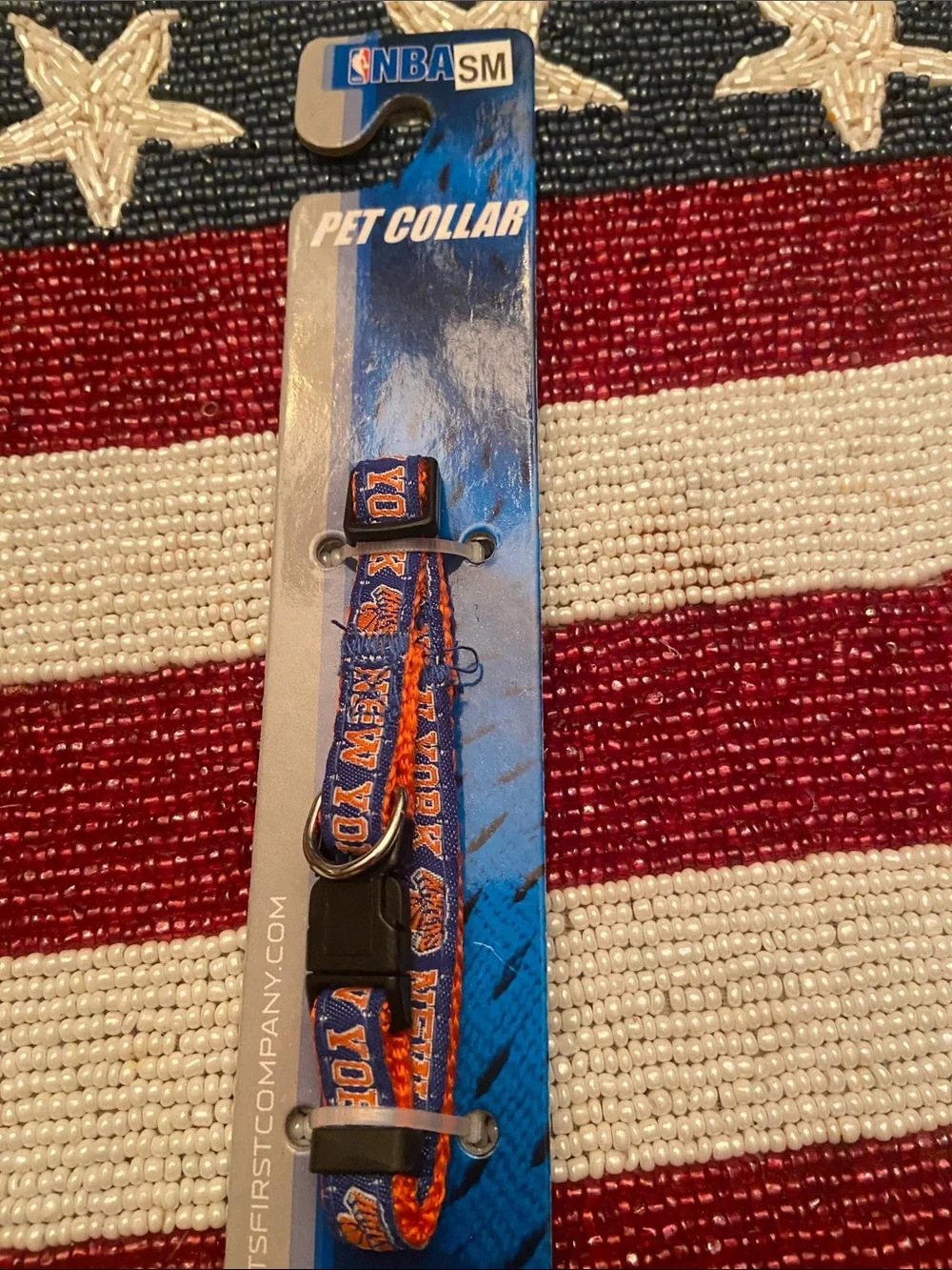 NBA New York Knicks Dog Collar — Blue & Orange